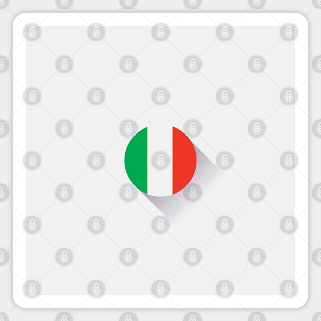 Minimal Italy Flag Sticker by TheVintageChaosCo.